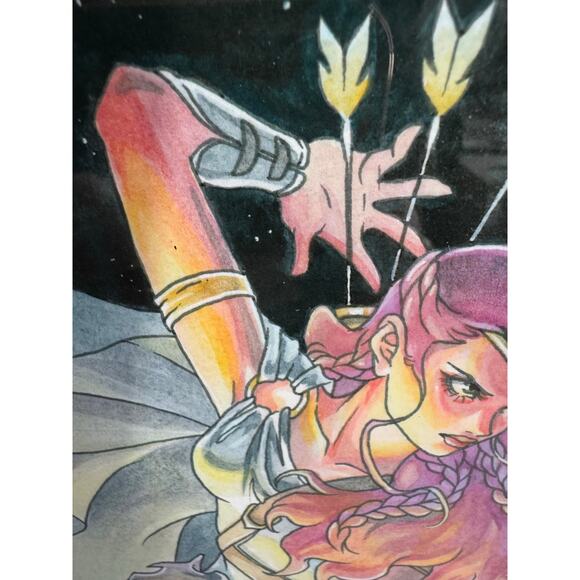 Artemis Greek God Diana Romantic Print Signature M. Reyes - Picture 9 of 10